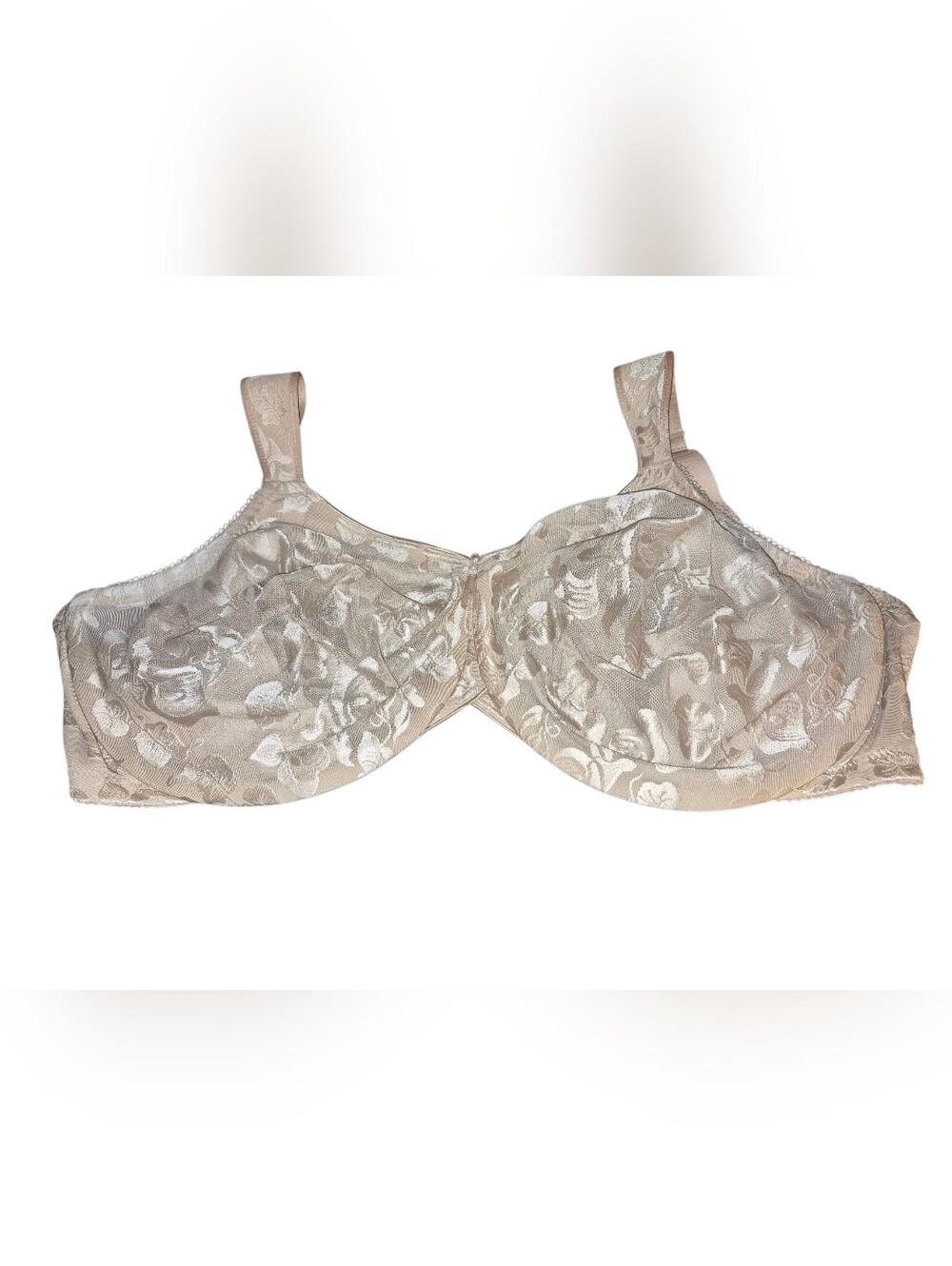 Wacoal Light Beige Floral Jacquard Full Support Bra Size 38G